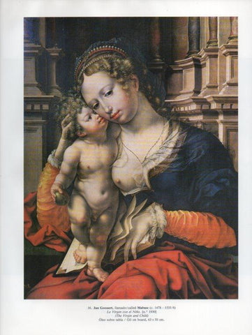 LAMINA V15865: La Virgen con el Niño por Jan Gossaert llamado Mabuse