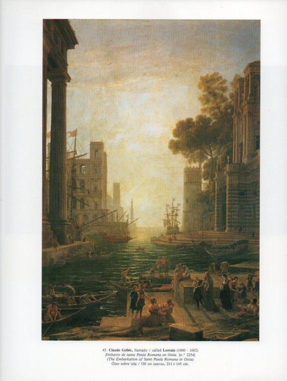 LAMINA V15853: Embarco de Santa Paula Romana en Ostia por Lorrain