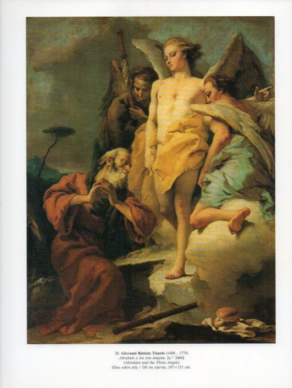 LAMINA V15849: Abraham y los tres angeles por Tiepolo
