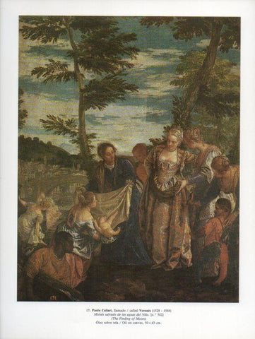 LAMINA V15839: Moises salvado de las aguas del Nilo por Verones