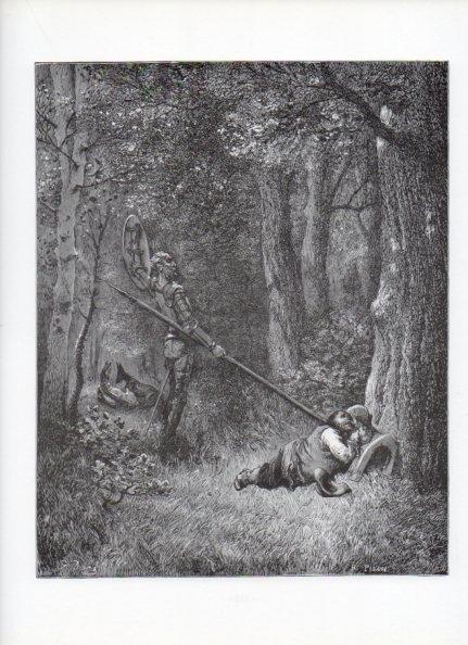 LAMINA V15934: Don Quijote de la Mancha. Ilustracion de Gustavo Dore. Modelo 050