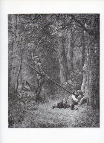 LAMINA V15934: Don Quijote de la Mancha. Ilustracion de Gustavo Dore. Modelo 050