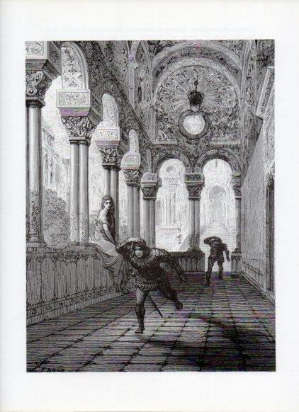 LAMINA V16019: Orlando Furioso ilustracion de Gustavo Dore. Modelo 135