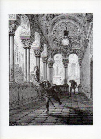LAMINA V16019: Orlando Furioso ilustracion de Gustavo Dore. Modelo 135