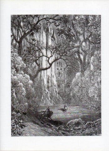 LAMINA V16018: Orlando Furioso ilustracion de Gustavo Dore. Modelo 134