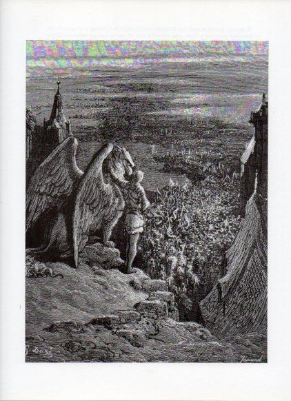 LAMINA V16013: Orlando Furioso ilustracion de Gustavo Dore. Modelo 129
