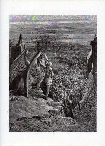 LAMINA V16013: Orlando Furioso ilustracion de Gustavo Dore. Modelo 129