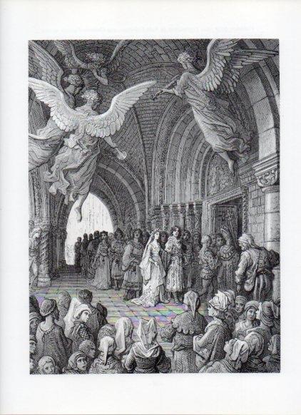 LAMINA V16009: Orlando Furioso ilustracion de Gustavo Dore. Modelo 125