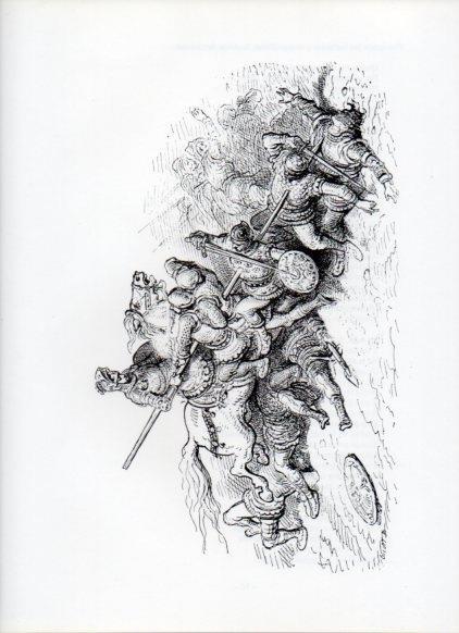 LAMINA V16006: Orlando Furioso ilustracion de Gustavo Dore. Modelo 122