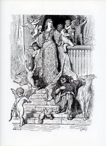 LAMINA V15998: Orlando Furioso ilustracion de Gustavo Dore. Modelo 114