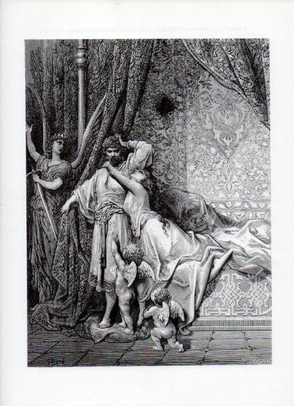 LAMINA V16057: Orlando Furioso ilustracion de Gustavo Dore. Modelo 173