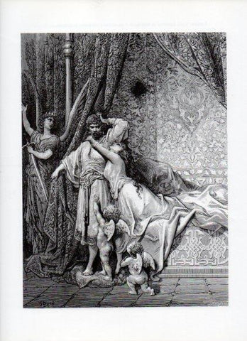 LAMINA V16057: Orlando Furioso ilustracion de Gustavo Dore. Modelo 173