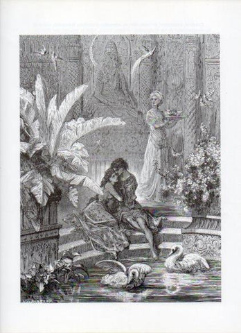 LAMINA V16056: Orlando Furioso ilustracion de Gustavo Dore. Modelo 172