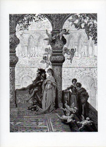 LAMINA V16054: Orlando Furioso ilustracion de Gustavo Dore. Modelo 170