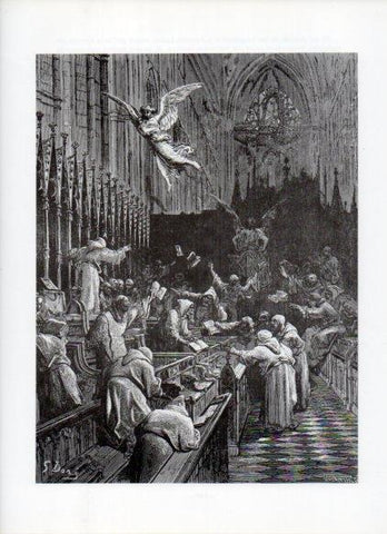 LAMINA V16053: Orlando Furioso ilustracion de Gustavo Dore. Modelo 169