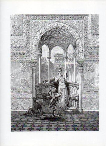LAMINA V16050: Orlando Furioso ilustracion de Gustavo Dore. Modelo 166