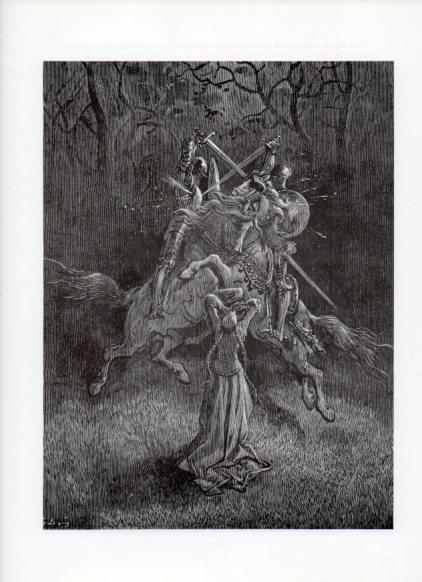 LAMINA V16049: Orlando Furioso ilustracion de Gustavo Dore. Modelo 165