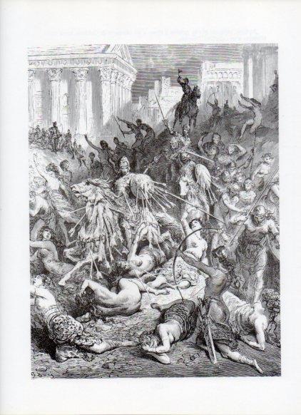 LAMINA V16040: Orlando Furioso ilustracion de Gustavo Dore. Modelo 156