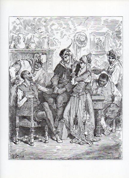 LAMINA V15940: Don Quijote de la Mancha. Ilustracion de Gustavo Dore. Modelo 056