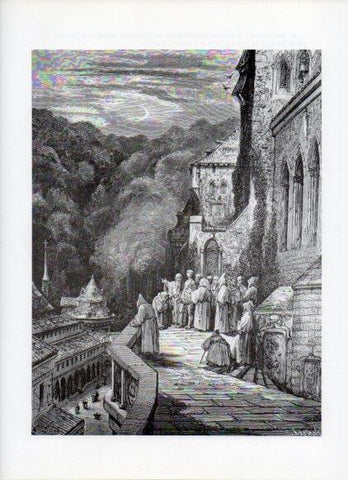 LAMINA V15992: Orlando Furioso ilustracion de Gustavo Dore. Modelo 108