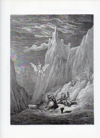 LAMINA V15988: Orlando Furioso ilustracion de Gustavo Dore. Modelo 104