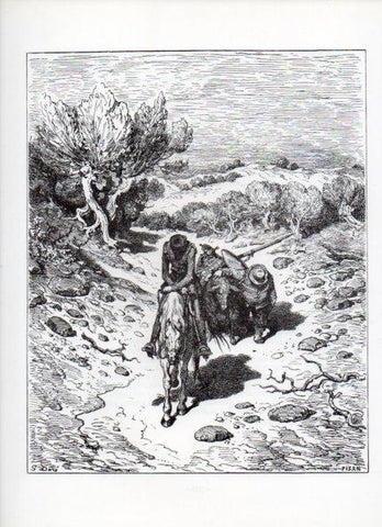 LAMINA V15980: Don Quijote de la Mancha. Ilustracion de Gustavo Dore. Modelo 096