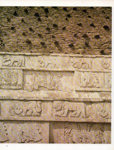 LAMINA V18288: Bajorrelieve del templo de Quetzalcoatl