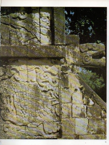 LAMINA V18295: Detalle figuras de la casa de las Aguilas en Chichen Itza