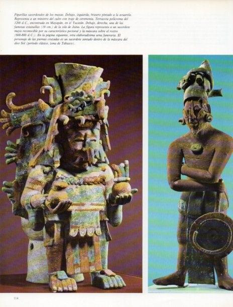 LAMINA V18304: Figurillas sacerdotales de los mayas