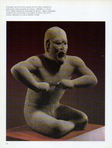 LAMINA V18312: El luchador escultura olmeca