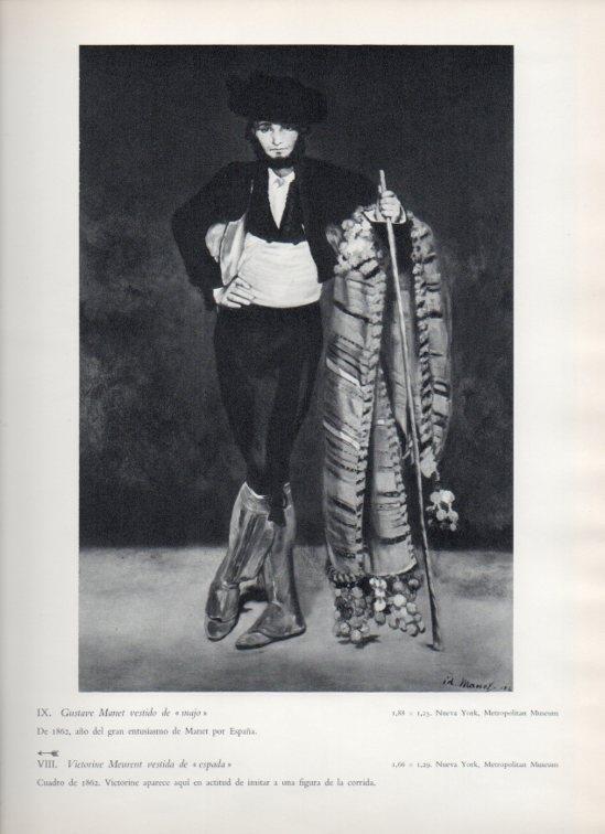 LAMINA V18257: Gustave Manet vestido de majo por Manet