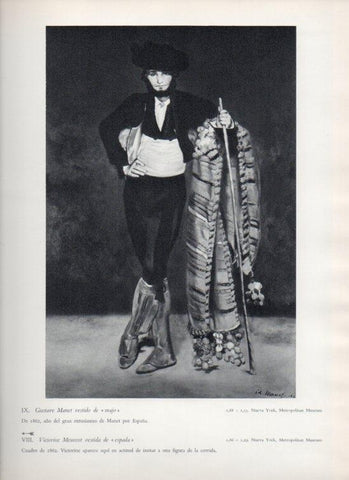 LAMINA V18257: Gustave Manet vestido de majo por Manet