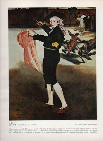 LAMINA V18256: Victorine Meurant vestida de espada por Manet