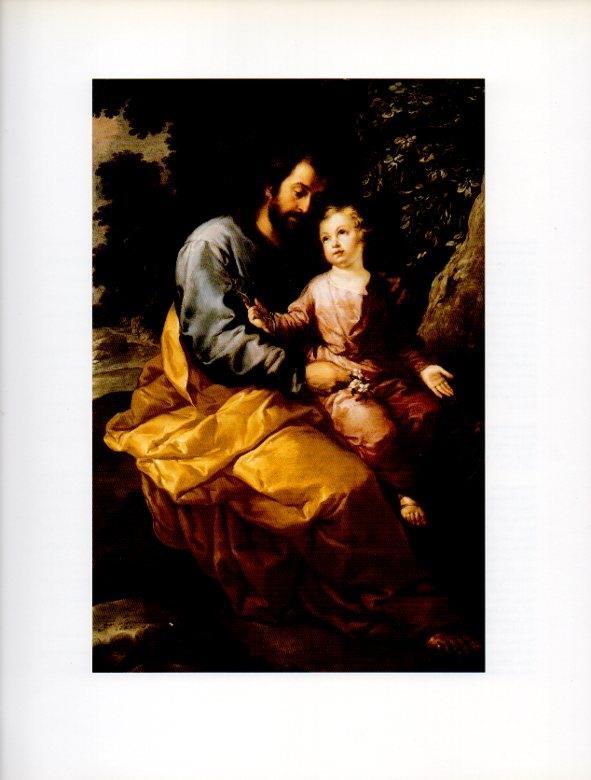 LAMINA V18200: San Jose con el Niño Jesus por Francisco de Herrera el Viejo