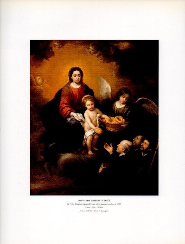 LAMINA V18167: El Niño Jesus entregando pan a los sacerdotes por Murillo
