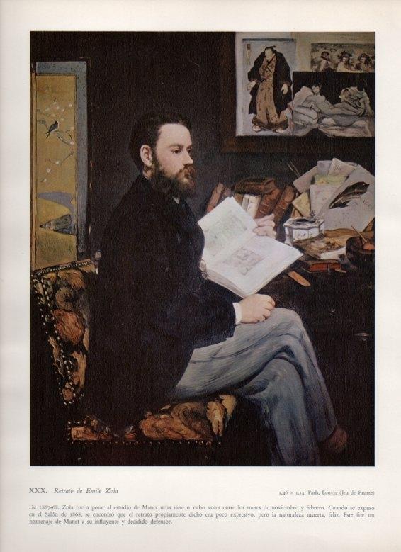 LAMINA V18237: Retrato de Emile Zola por Manet