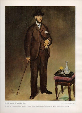 LAMINA V18238: Retrato de Theodore Duret por Manet