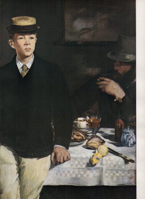 LAMINA V18240: La comida detalle por Manet