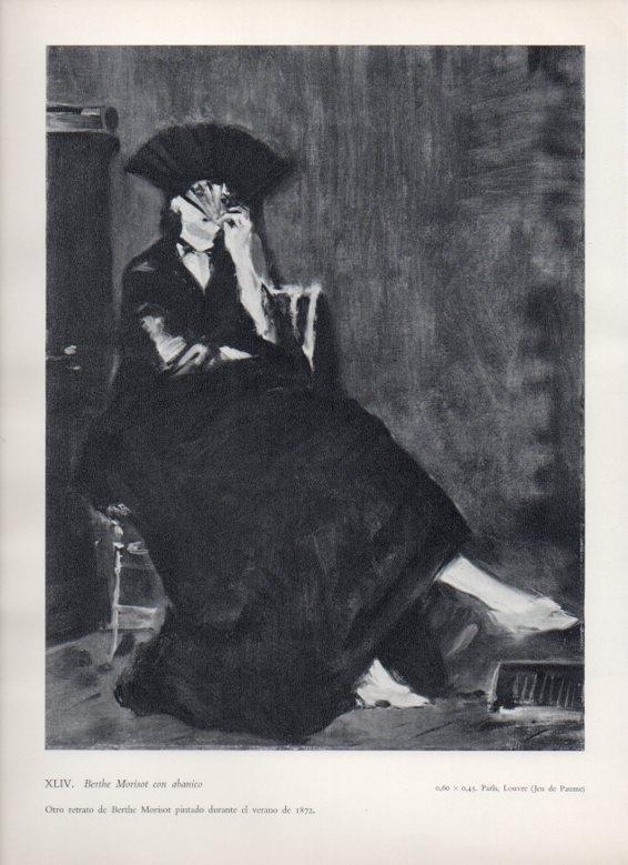 LAMINA V18244: Berthe Morisot con abanico por Manet