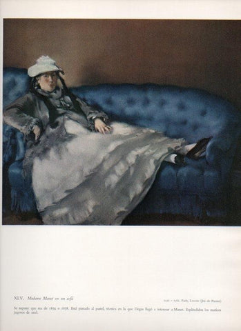 LAMINA V18245: madame Manet en un sofa por Manet