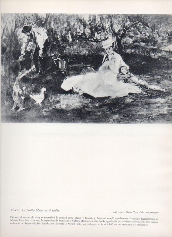 LAMINA V18246: La familia Monet en el jardin por Manet