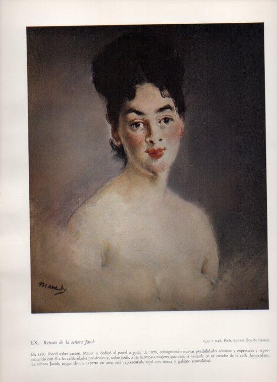 LAMINA V18252: Retrato de la señora Jacob por Manet