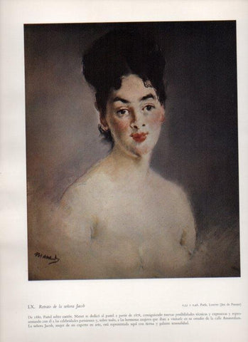 LAMINA V18252: Retrato de la señora Jacob por Manet