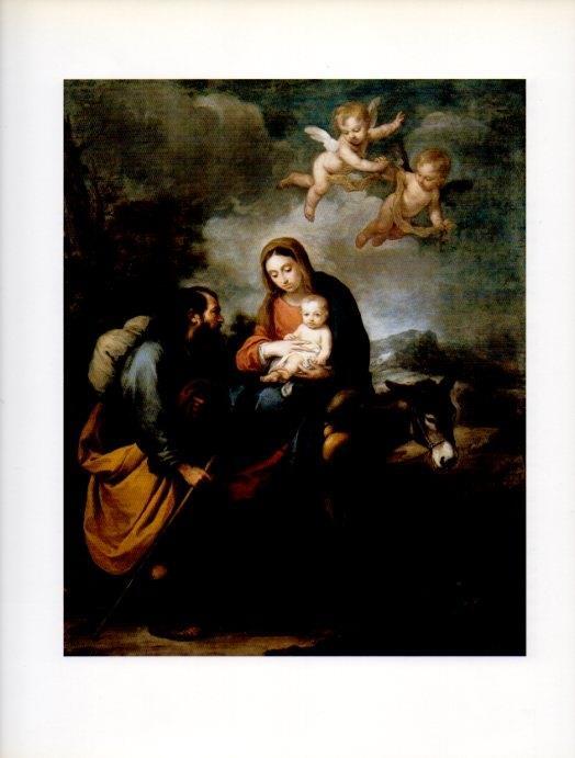LAMINA V18215: La huida a Egipto por Murillo