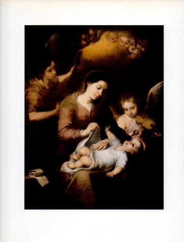 LAMINA V18217: la Virgen de la faja por Murillo