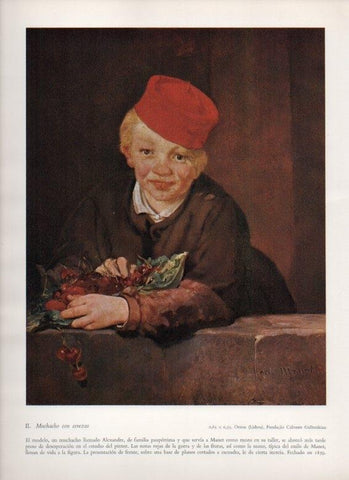 LAMINA V18227: Muchacho con cerezas por Manet