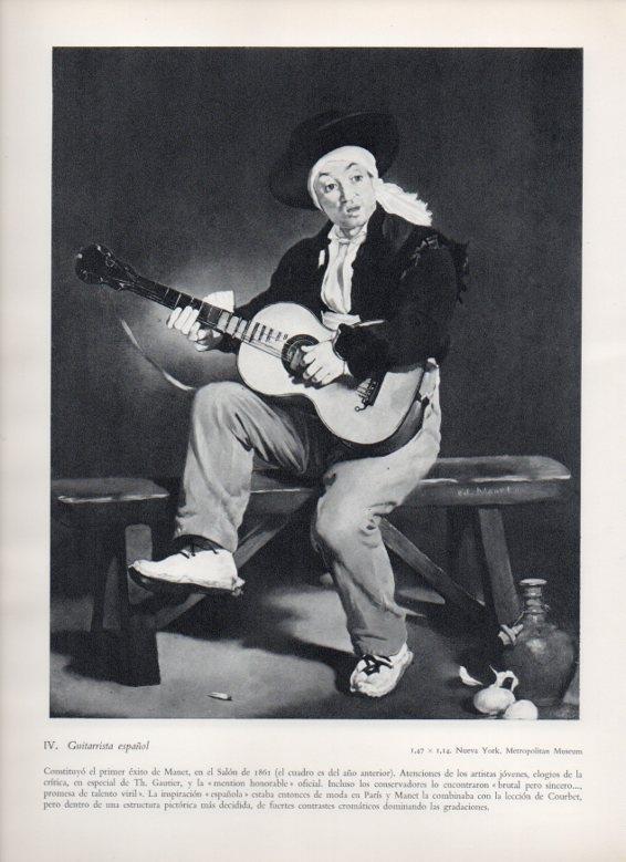 LAMINA V18228: Guitarrista español por Manet
