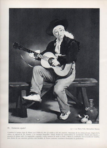 LAMINA V18228: Guitarrista español por Manet