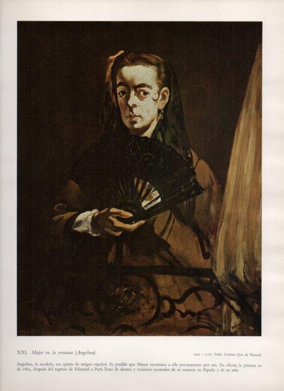 LAMINA V18233: Mujer en la ventana (Angelina) por Manet