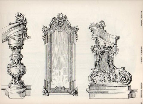 LAMINA V19550: Style Manuals: German Rococo Art. Sheet 6